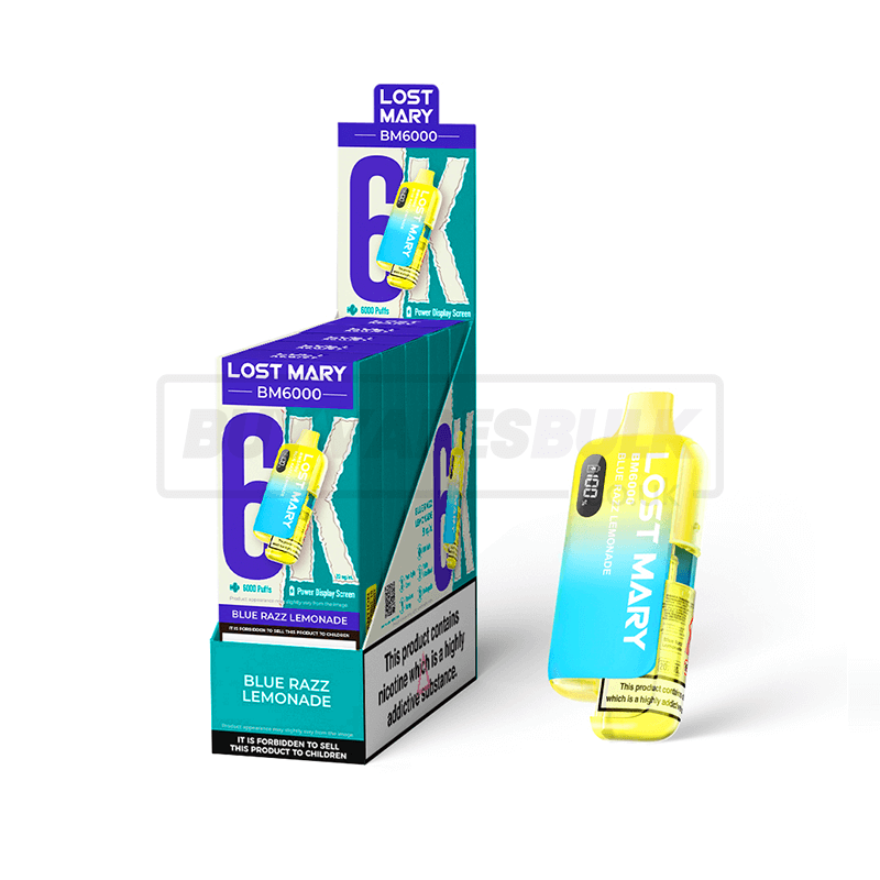 Blue Razz Lemonade Lost Mary BM6000 Puff Disposable Vape 5 Pack