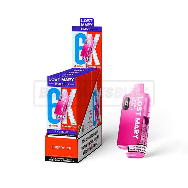 Cherry Ice Lost Mary BM6000 Puff Disposable Vape 5 Pack