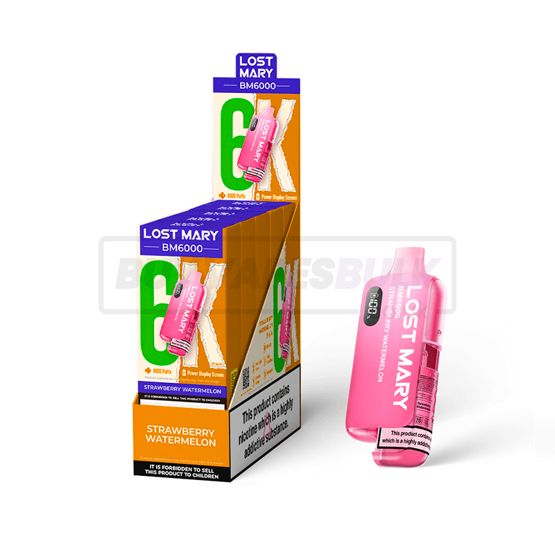 Strawberry Watermelon Lost Mary BM6000 Puff Disposable Vape 5 Pack