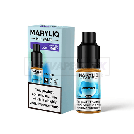 Menthol Maryliq by Lost Mary Nic Salt E-Liquid Pack of 10 x (10ml)