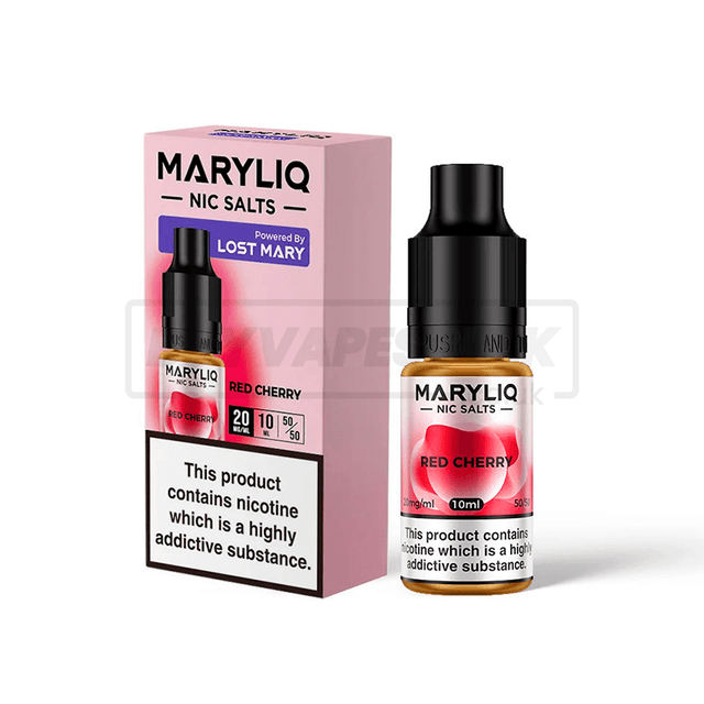 Red Cherry Maryliq by Lost Mary Nic Salt E-Liquid Pack of 10 x (10ml)