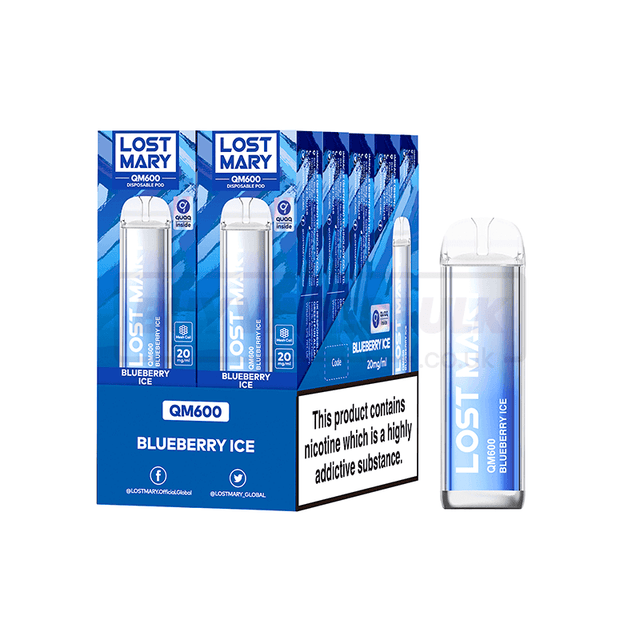 Blueberry Ice Lost Mary QM600 Disposable Vape 10 Pack