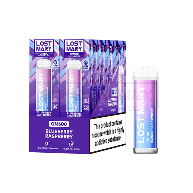 Blueberry Raspberry Lost Mary QM600 Disposable Vape 10 Pack