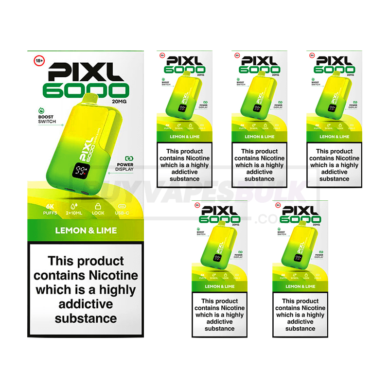 Lemon Lime Pixl 6000 Puff Disposable Vape 5 Pack