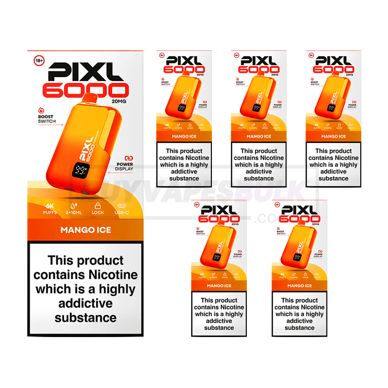 Mango Ice Pixl 6000 Puff Disposable Vape 5 Pack