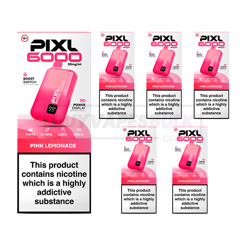 Pink Lemonade Pixl 6000 Puff Disposable Vape 5 Pack