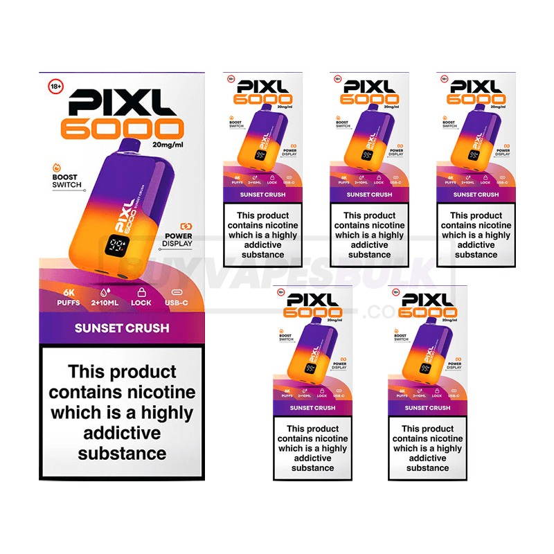 Sunset Crush Pixl 6000 Puff Disposable Vape 5 Pack