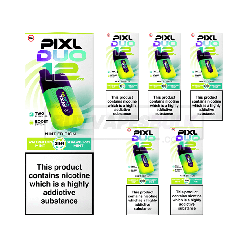 Mint Edition Pixl Duo 12K Disposable Vape 5 Pack