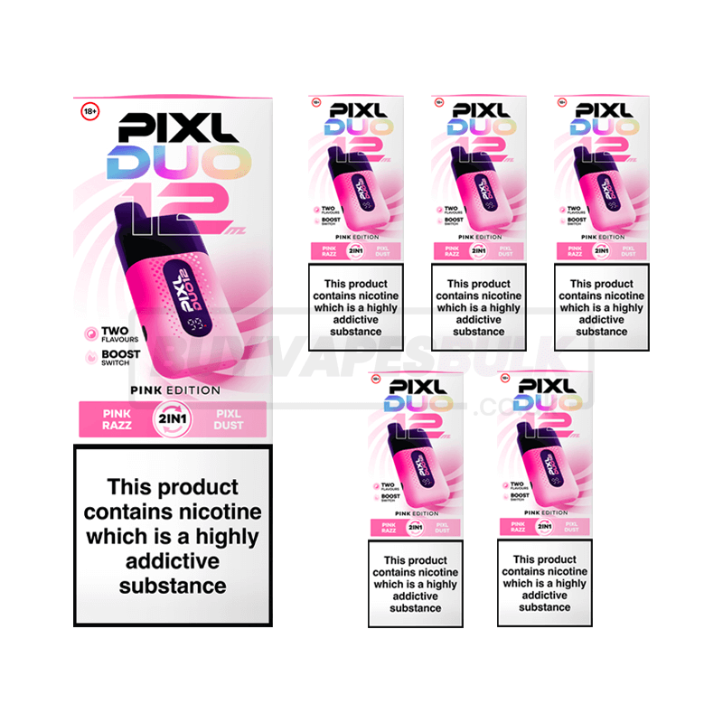 Pink Edition Pixl Duo 12K Disposable Vape 5 Pack