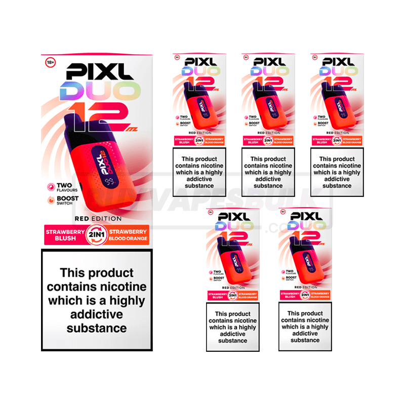 Red Edition Pixl Duo 12K Disposable Vape 5 Pack