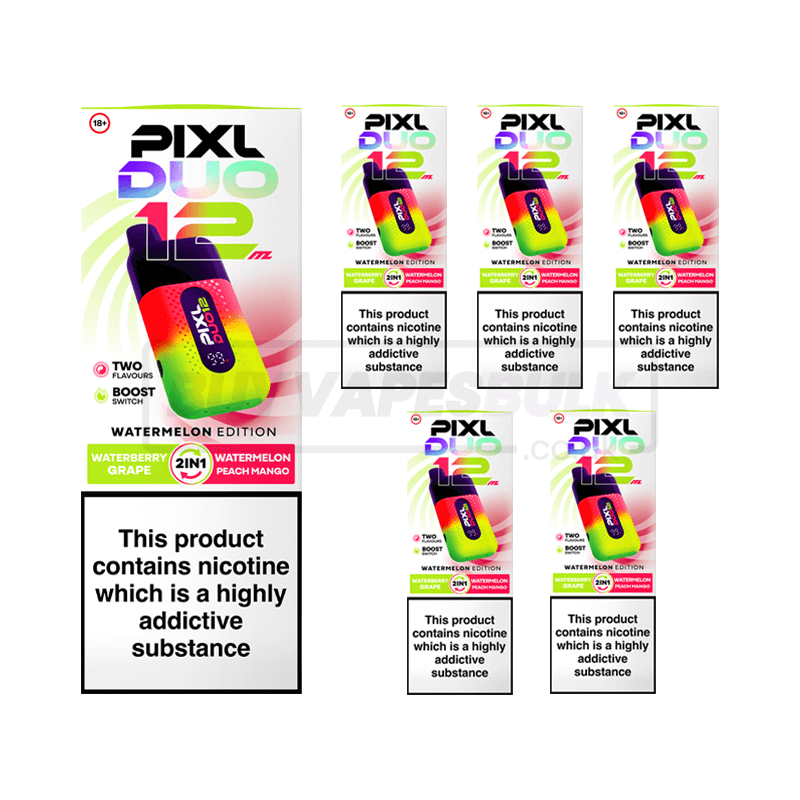 Watermelon Edition Pixl Duo 12K Disposable Vape 5 Pack