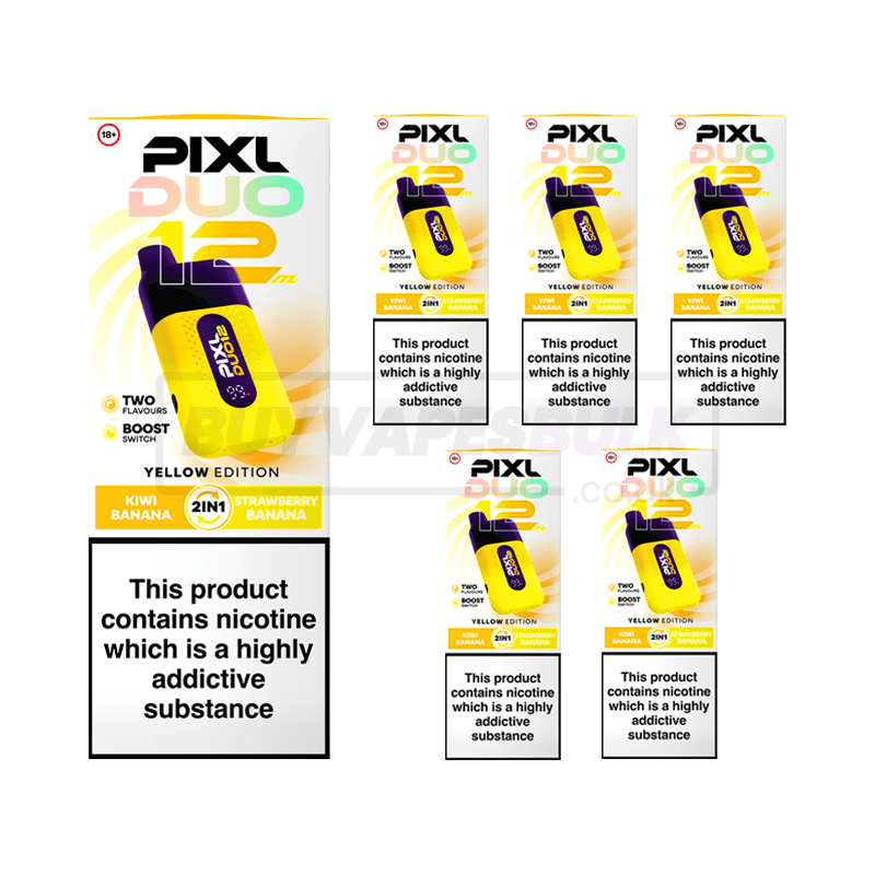 Yellow Edition Pixl Duo 12K Disposable Vape 5 Pack