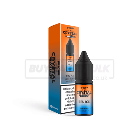 Bru Ice PNP Crystal Nic Salt E-Liquid Pack of 10 x (10ml)