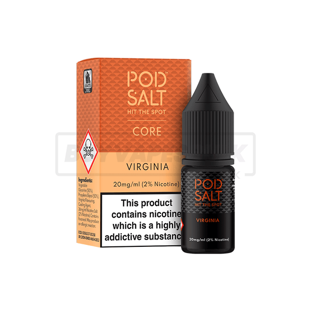 Virginia Pod Salt Nic Salt E-Liquid Pack of 5 x (10ml)