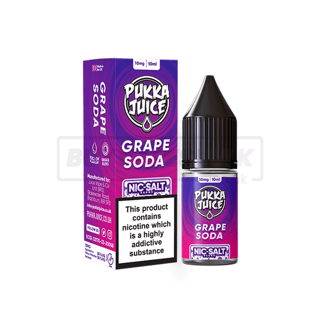 Grape Soda Pukka Juice Nic Salt E-Liquid Pack of 10 x (10ml)