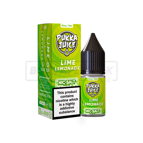 Lime Lemonade Pukka Juice Nic Salt E-Liquid Pack of 10 x (10ml)