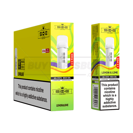 Lemon Lime SKE Crystal 600 Pro Prefilled Pods 10 Pack