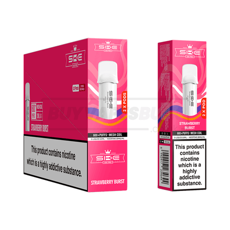 Strawberry Burst SKE Crystal 600 Pro Prefilled Pods 10 Pack