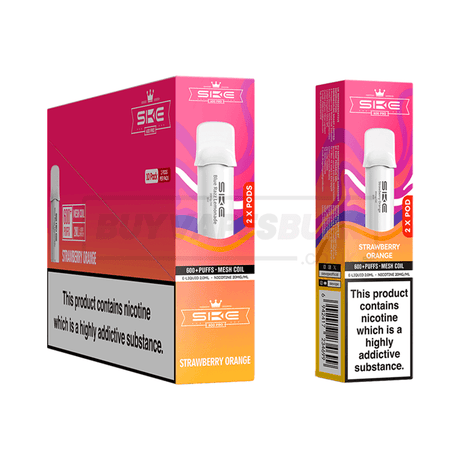 Strawberry Orange SKE Crystal 600 Pro Prefilled Pods 10 Pack