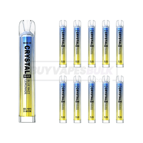 Blue Razz Lemonade SKE Crystal Bar 600 Puff Disposable Vape 10 Pack