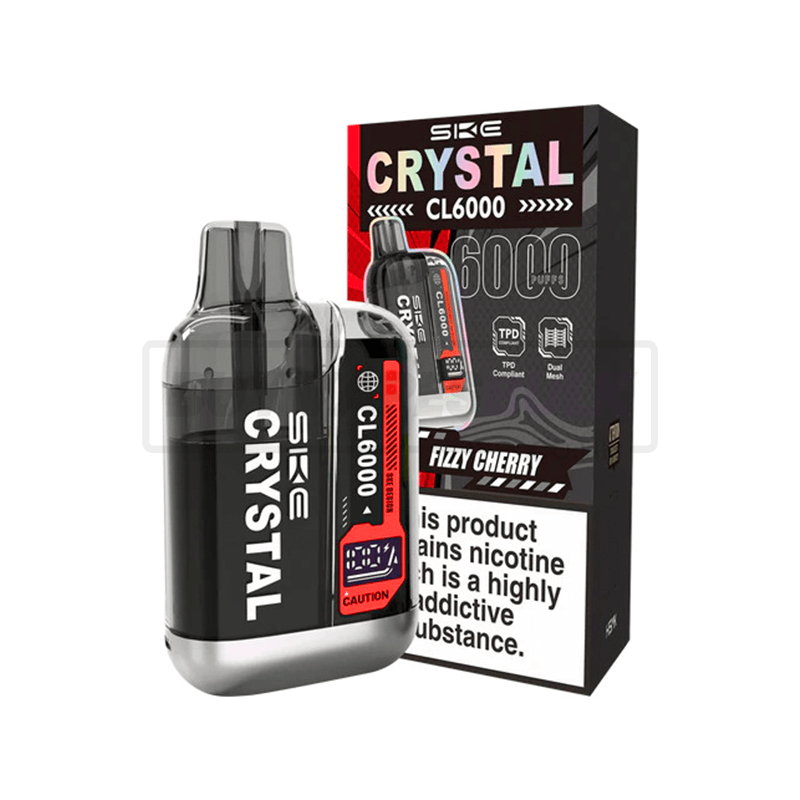 Fizzy Cherry SKE Crystal CL6000 Puff Disposable Vape 5 Pack