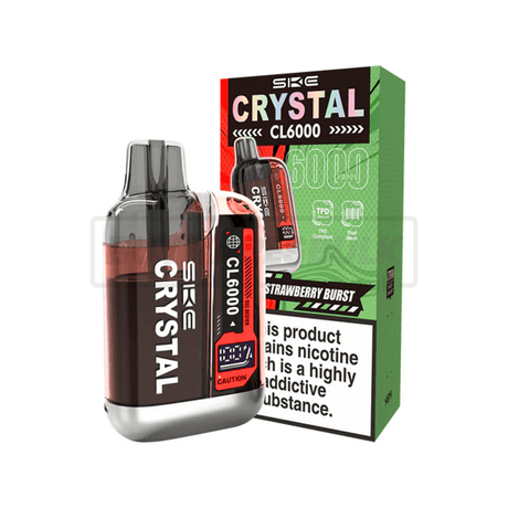 Strawberry Burst SKE Crystal CL6000 Puff Disposable Vape 5 Pack