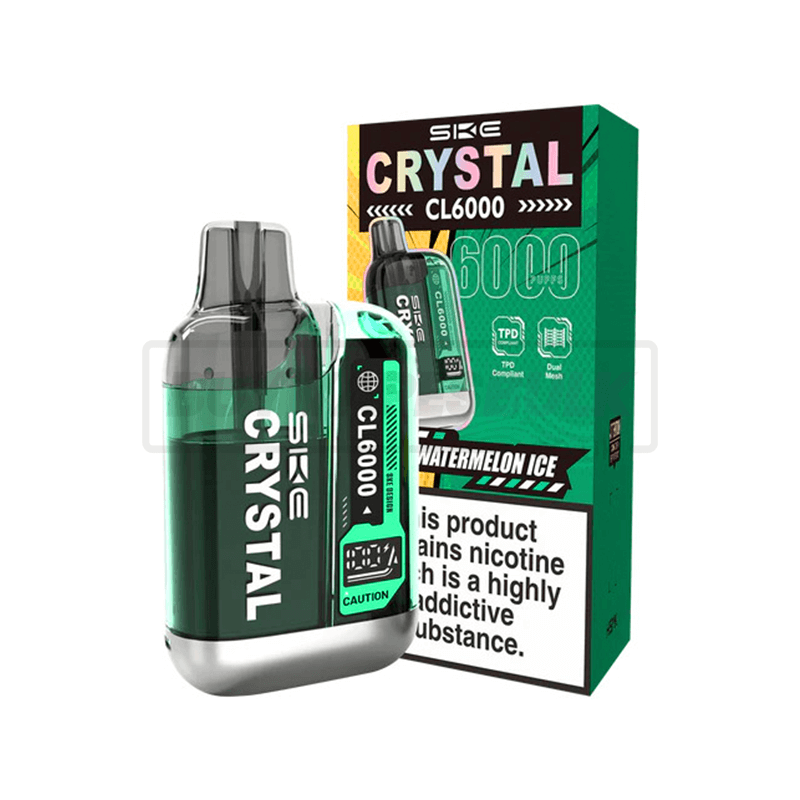 Watermelon Ice SKE Crystal CL6000 Puff Disposable Vape 5 Pack