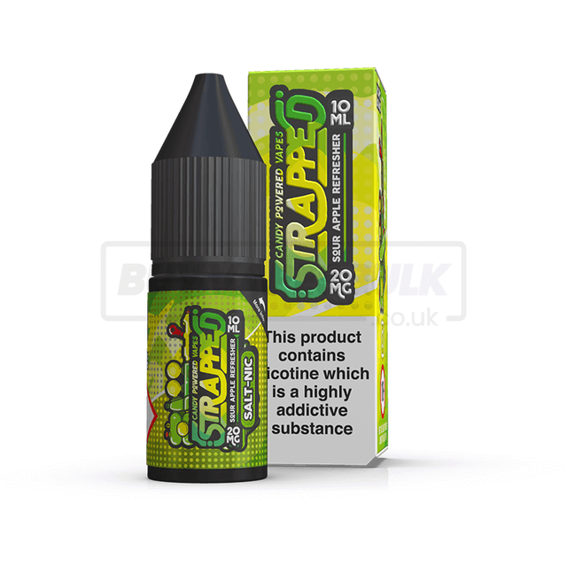 Sour Apple Refresher Strapped Nic Salt E-Liquid Pack of 10 x (10ml)