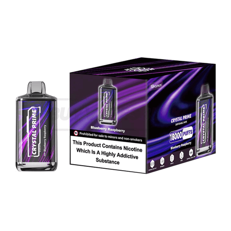 Blueberry Raspberry Crystal Prime Deluxe 18000 10 Pack