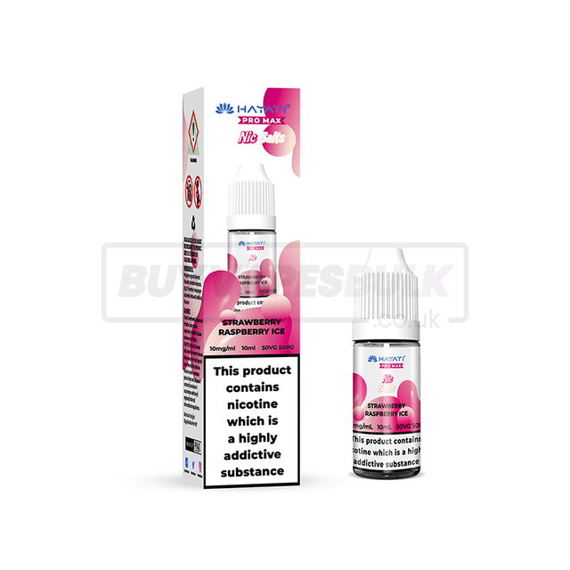 Strawberry Raspberry Ice Hayati Crystal Pro Max Nic Salt E-Liquid Pack of 10 x (10ml)