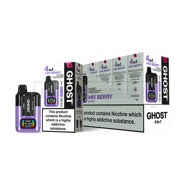 Mix Berry Edition Vapes Bars Ghost 4 in 1 Disposable Vape 5 Pack