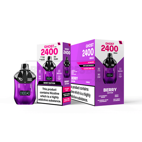 Berry Edition Vapes Bars Ghost 2400 Puff Disposable Vape 5 Pack