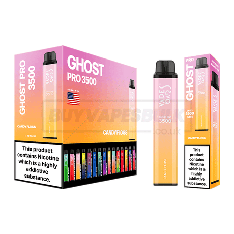 Candy Floss Vapes Bars Ghost Pro 3500 Disposable Vape 10 Pack
