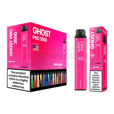Pink Lady Vapes Bars Ghost Pro 3500 Disposable Vape 10 Pack