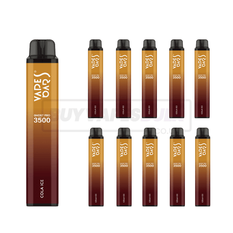 Cola Ice Vapes Bars Ghost Pro 3500 Disposable Vape 10 Pack