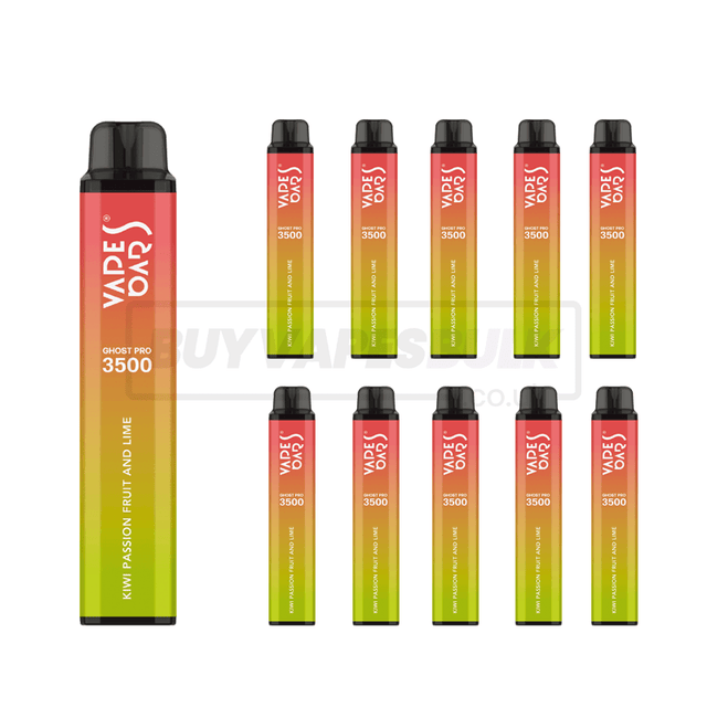 Kiwi Passion Lime Vapes Bars Ghost Pro 3500 Disposable Vape 10 Pack