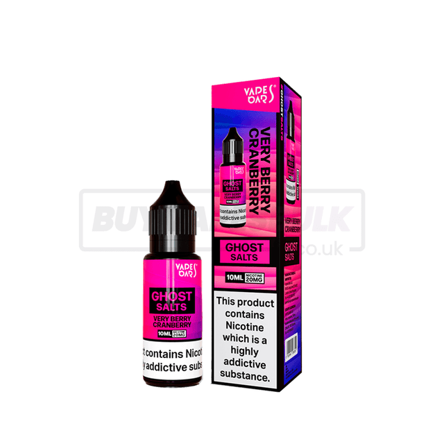 Very Berry Cranberry Vapes Bars Ghost Nic Salt E-Liquid Pack of 10 x (10ml)