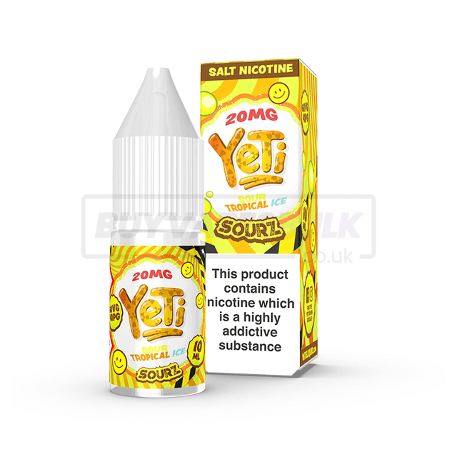 Sour Tropical Ice Yeti Nic Salt E-Liquid Pack of 10 x (10ml)